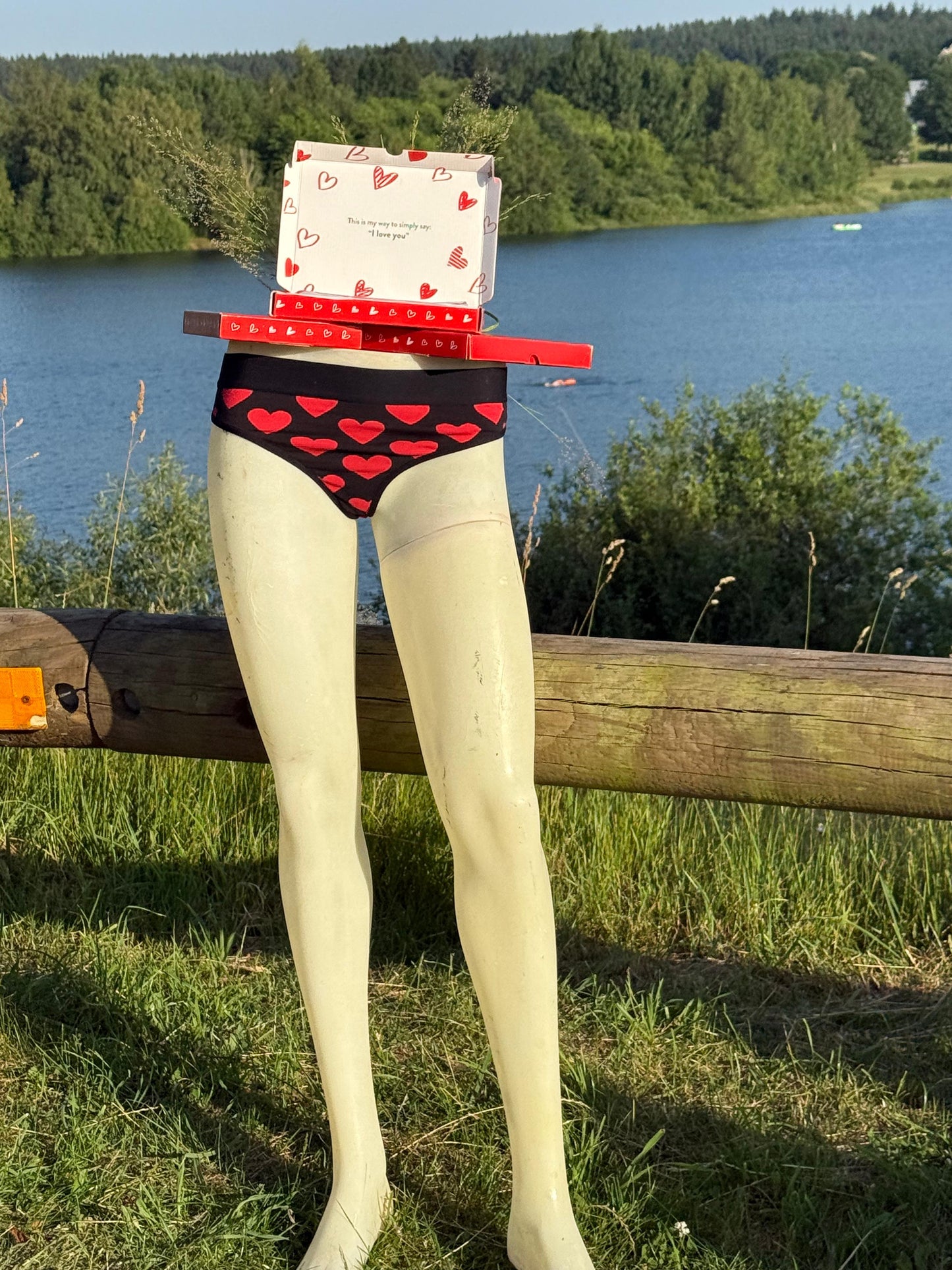 Herz-Boxershorts&Tanga-Geschenkset