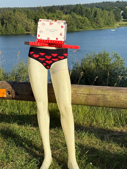 Herz-Boxershorts&Tanga-Geschenkset